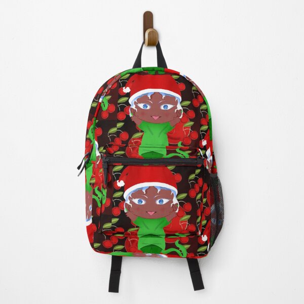 Item preview, Cute Chibi with Santa Hat and Cherries designed and sold by kerissfantasyart .