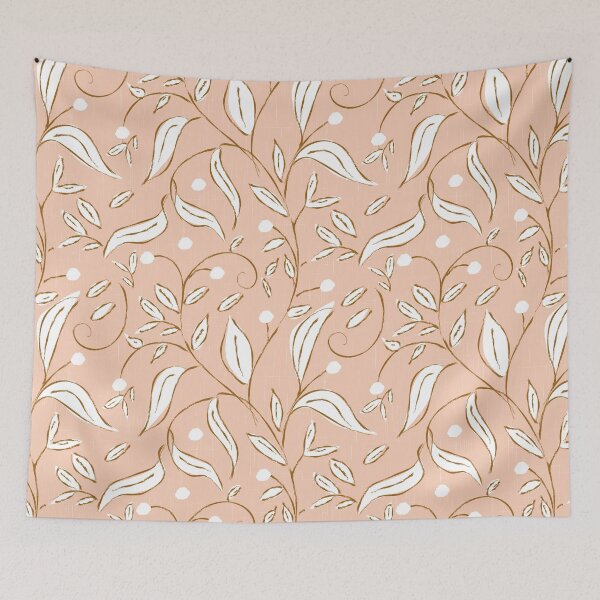 Item preview, Scandi Trailing Floral Botanical Vine Blush Pink designed and sold by susycosta.