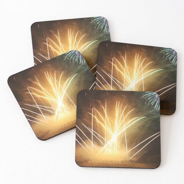 Item preview, Fireworks Burst Over Dark Sky, Long Exposure Celebration Night Display designed and sold by Nmallia.