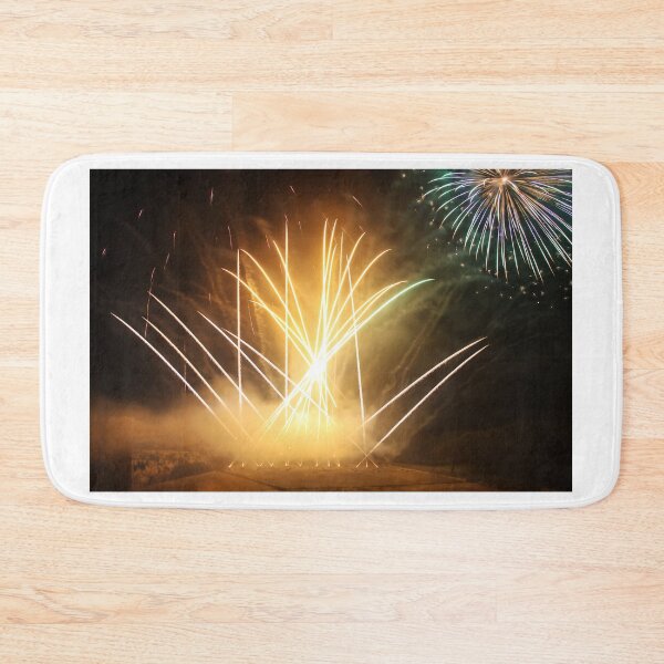 Item preview, Fireworks Burst Over Dark Sky, Long Exposure Celebration Night Display designed and sold by Nmallia.