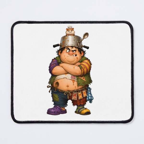 Item preview, Grumpy Pizza Chef Hamster Sidekick designed and sold by SRY DESIGN.