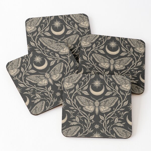 Item preview, Gothic Moth Seamless Pattern | Dark Moon Aesthetic Design designed and sold by Rovano.