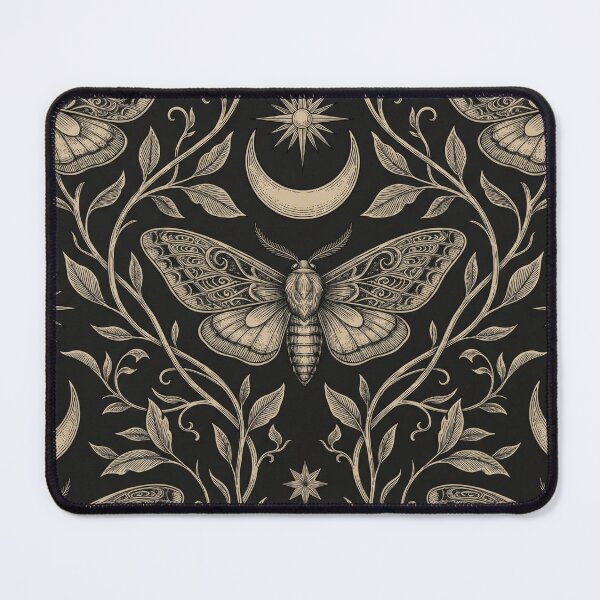 Item preview, Gothic Moth Seamless Pattern | Dark Moon Aesthetic Design designed and sold by Rovano.