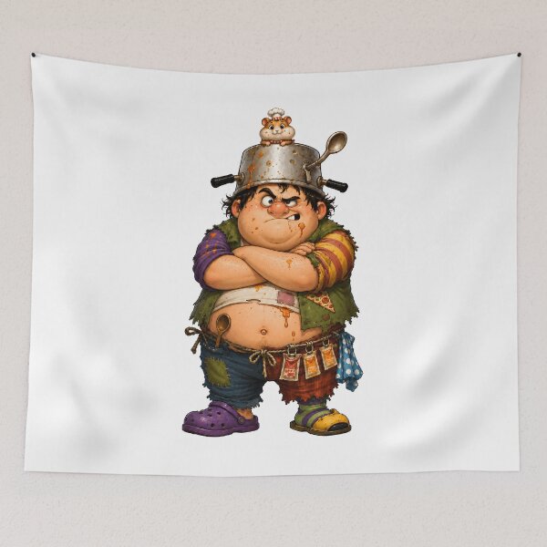 Item preview, Grumpy Pizza Chef Hamster Sidekick designed and sold by SRY SHOP.
