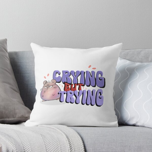 Item preview, Crying But Trying Hamster – Funny Motivational Cute Meme Design designed and sold by ForcePrint.