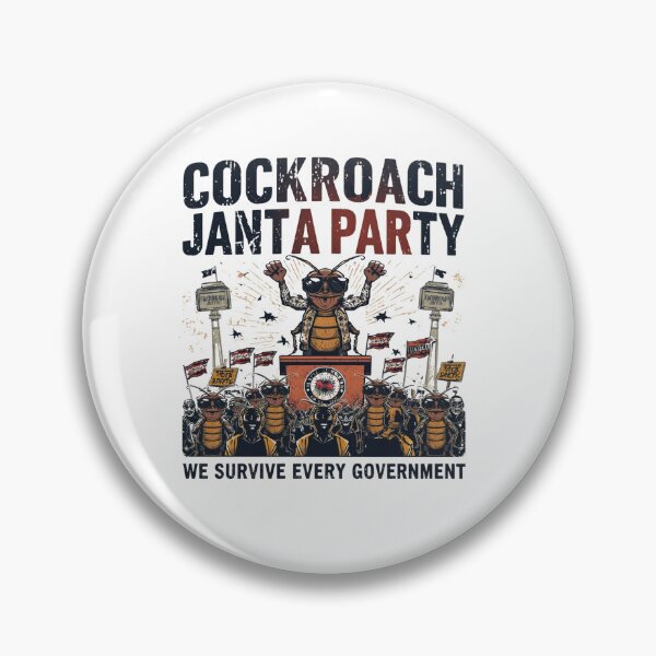 Item preview, Cockroach Janta Party Funny Political Satire T-Shirt | Meme Election Humor Graphic Tee designed and sold by Vvmd.