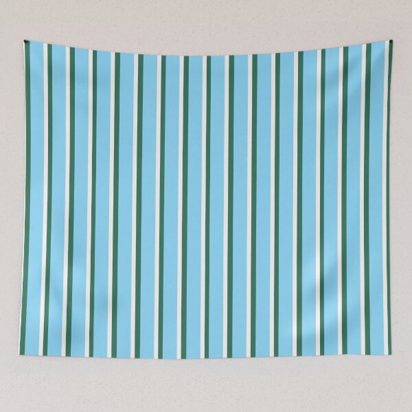 Item preview, Light Blue with Green and White Stripes Pattern designed and sold by OneThreeSix.