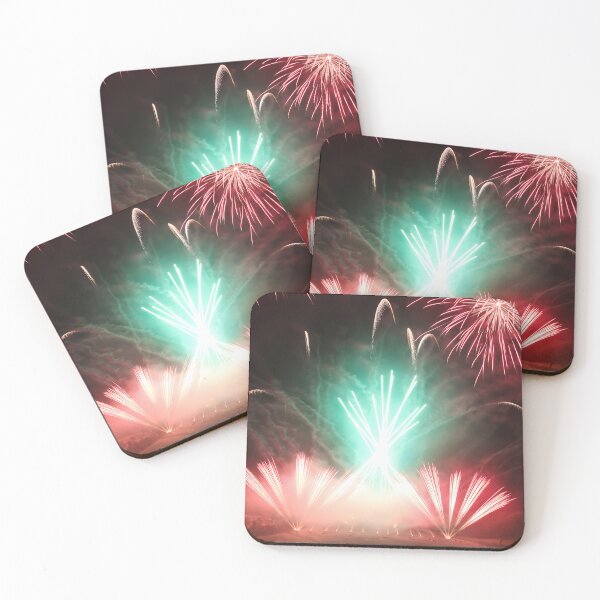 Item preview, Fireworks Burst Over Dark Sky, Long Exposure Celebration Night Display designed and sold by Nmallia.
