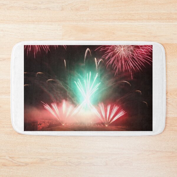 Item preview, Fireworks Burst Over Dark Sky, Long Exposure Celebration Night Display designed and sold by Nmallia.