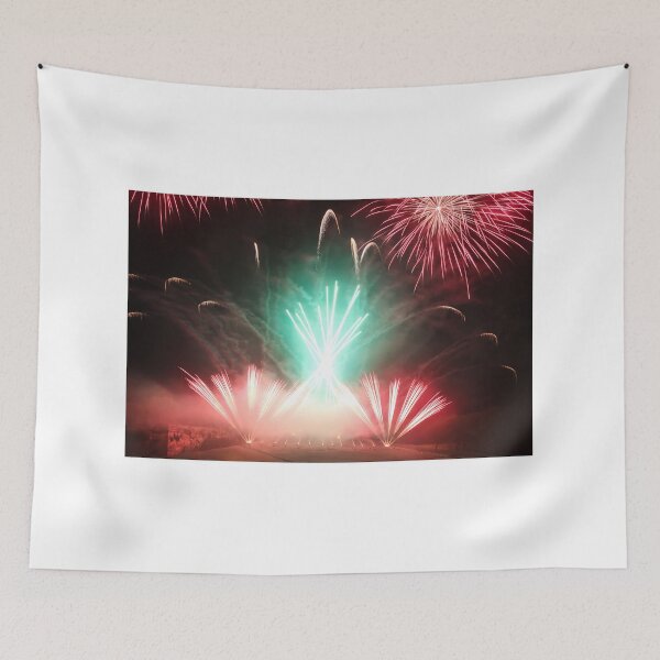 Item preview, Fireworks Burst Over Dark Sky, Long Exposure Celebration Night Display designed and sold by Nmallia.