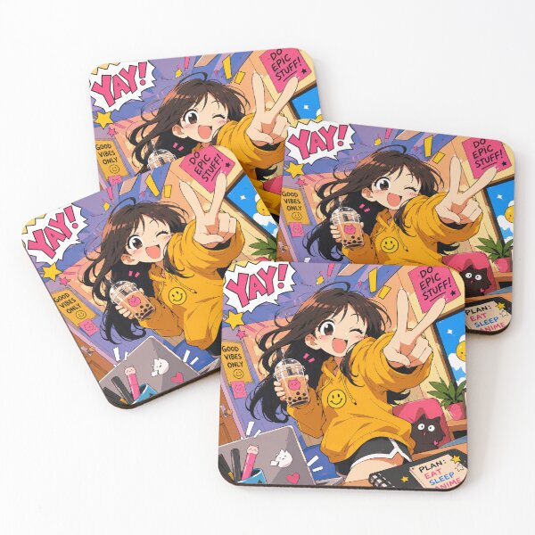 Item preview, cute vibes and bubble tea designed and sold by JhanjarCreates.