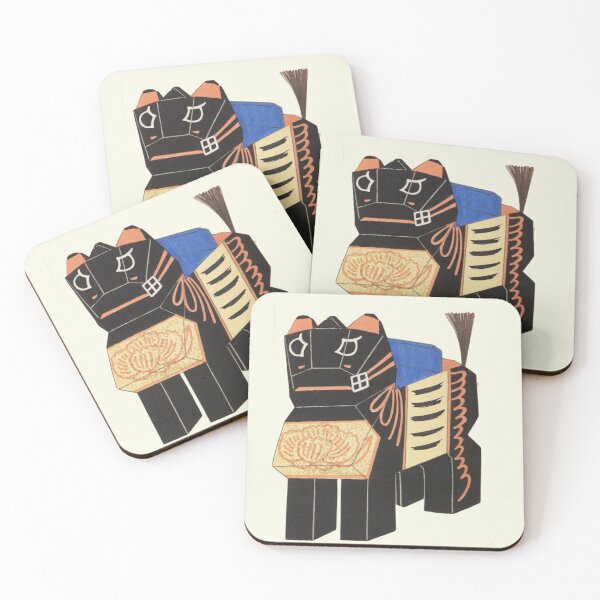 Item preview, Vintage Japanese Paper Horse in Black & Orange designed and sold by thelivingrp.