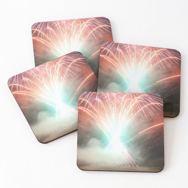 Item preview, Fireworks Burst Over Dark Sky, Long Exposure Celebration Night Display designed and sold by Nmallia.