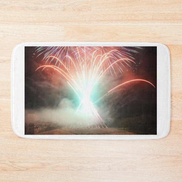Item preview, Fireworks Burst Over Dark Sky, Long Exposure Celebration Night Display designed and sold by Nmallia.