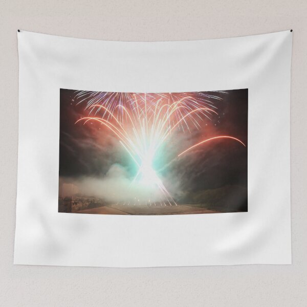 Item preview, Fireworks Burst Over Dark Sky, Long Exposure Celebration Night Display designed and sold by Nmallia.