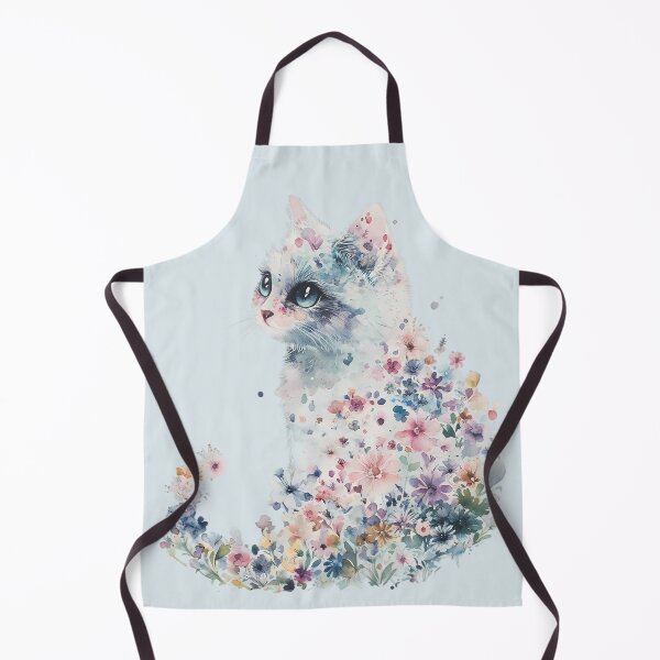 Item preview, Elegant Cat in Bloom designed and sold by FloreDreamStudio.