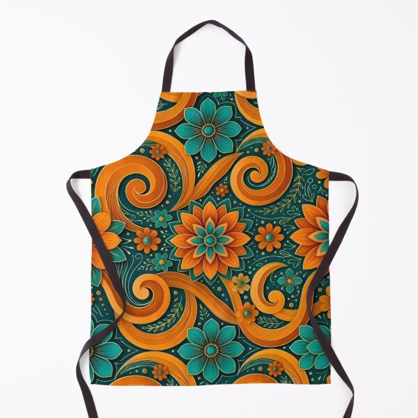 Item preview, Exotic Gradient Flowers with Geometric Spirals Psychedelic Floral Pattern designed and sold by Good Vibes .