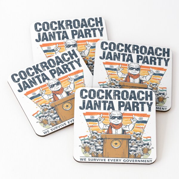 Item preview, Cockroach Janta Party Funny Political Satire T-Shirt | Meme Election Humor Graphic Tee designed and sold by Vvmd.