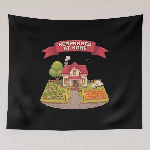 Item preview, Respawned At Home – Cozy Pixel Farmhouse Retro Gaming Design designed and sold by ImaginedSpace7.