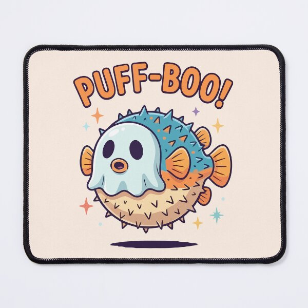 Item preview, Cute Puff-Boo Pufferfish Ghost Halloween Kawaii designed and sold by Amir Faysal.