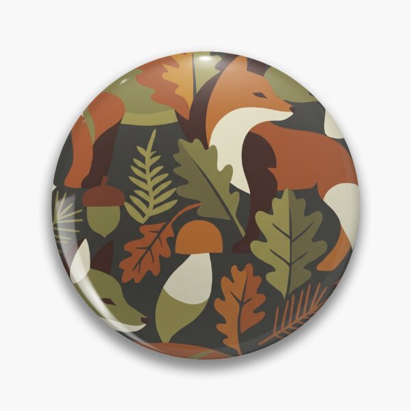 Item preview, Hidden Fox Forest Seamless Pattern | Optical Illusion Woodland Design designed and sold by Rovano.