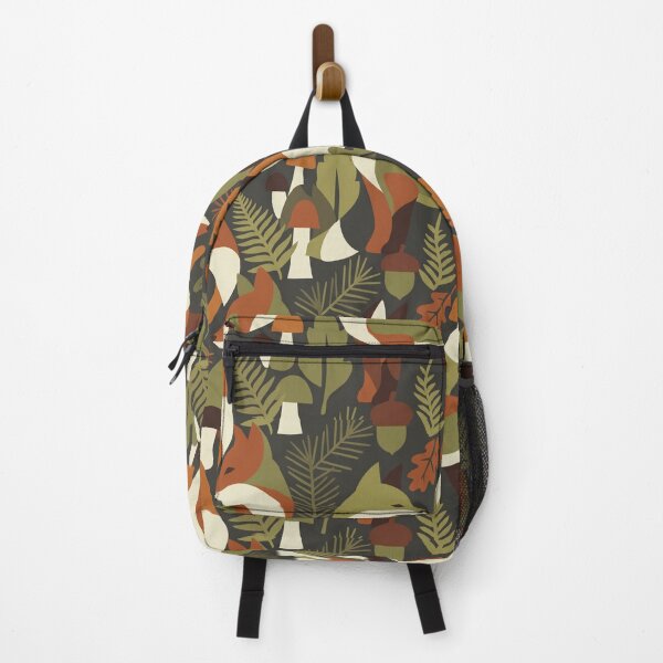 Item preview, Hidden Fox Forest Seamless Pattern | Optical Illusion Woodland Design designed and sold by Rovano.