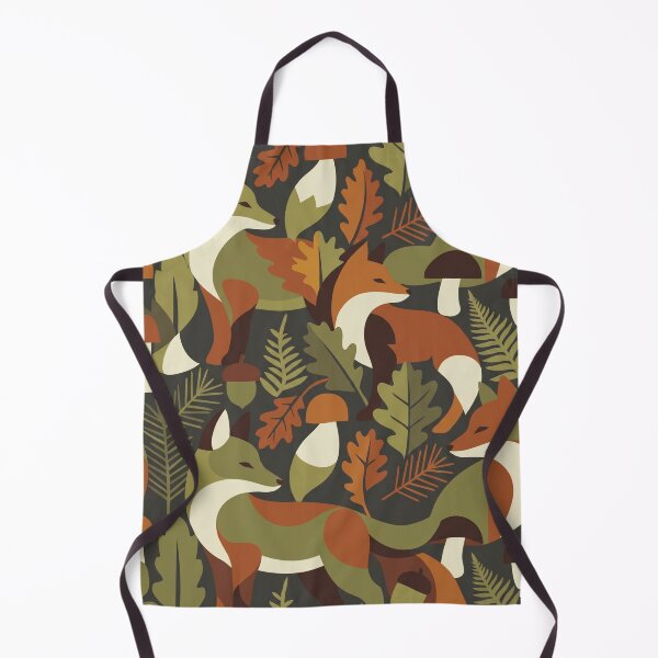 Item preview, Hidden Fox Forest Seamless Pattern | Optical Illusion Woodland Design designed and sold by Rovano.