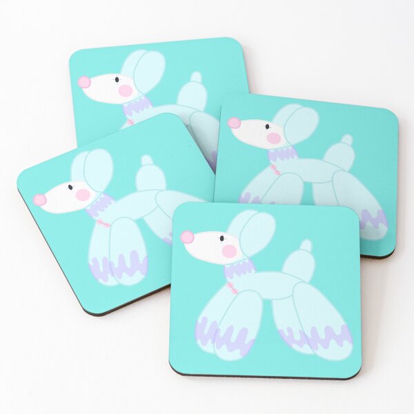 Item preview, Pastel Blue Clown Balloon Dog designed and sold by Nahuwaki.