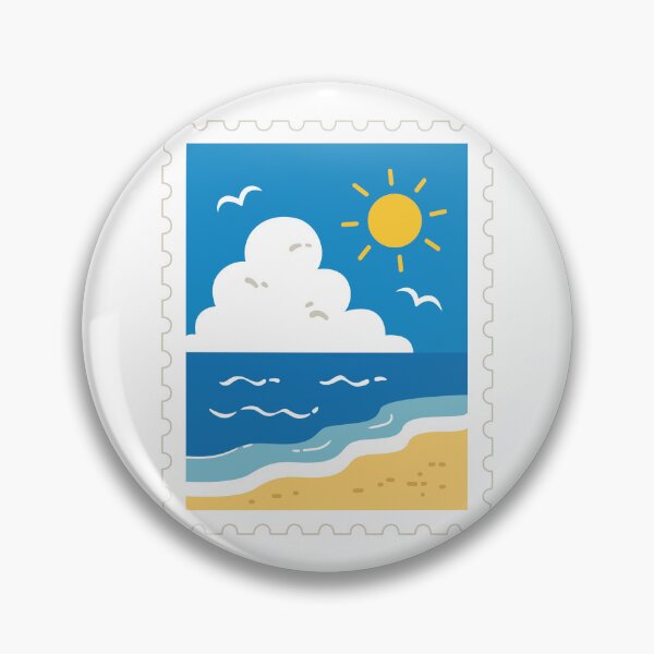 Item preview, Cute Summer Beach View Postage Stamp designed and sold by Anne97s.