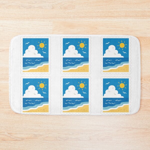Item preview, Cute Summer Beach View Postage Stamp designed and sold by Anne97s.