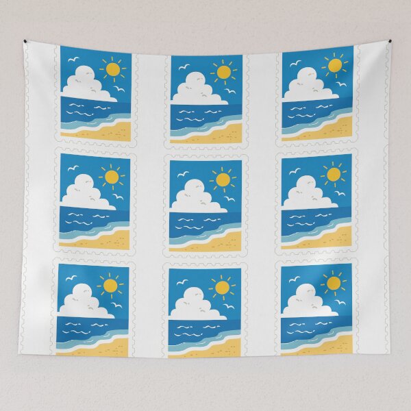 Item preview, Cute Summer Beach View Postage Stamp designed and sold by Anne97s.