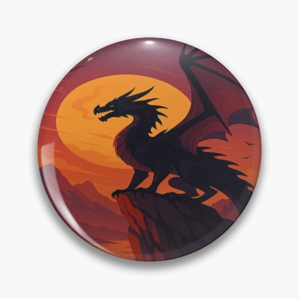 Item preview, Dragon Silhouette Sunset Mountain Artwork  designed and sold by NivyasArtistry.