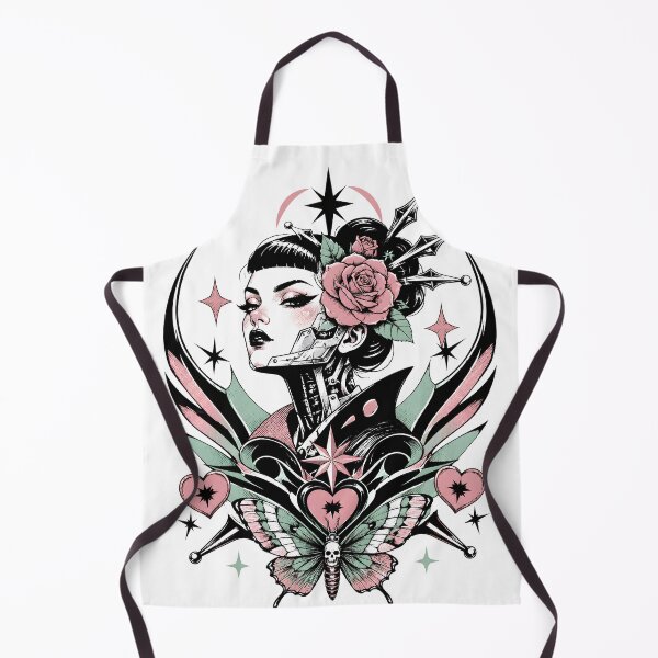 Item preview, Romantic Cyber Goth Girl With Rose Butterfly And Heart Details designed and sold by Craft Design Alchemy.