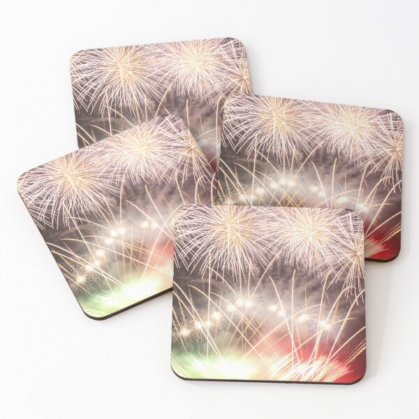 Item preview, Fireworks Burst Over Dark Sky, Long Exposure Celebration Night Display designed and sold by Nmallia.