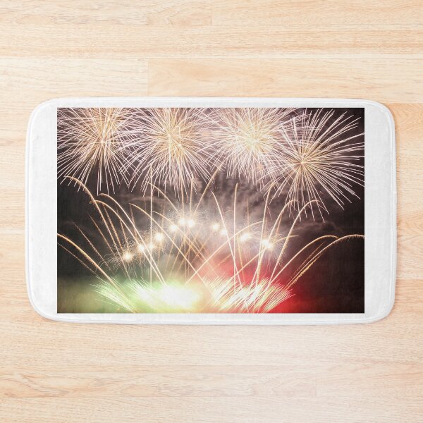 Item preview, Fireworks Burst Over Dark Sky, Long Exposure Celebration Night Display designed and sold by Nmallia.