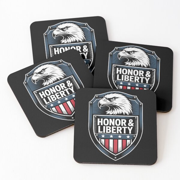 Item preview, Honor and Liberty Enclosed Patriot Eagle Shield Badge designed and sold by OldGloryForge.