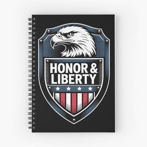 Item preview, Honor and Liberty Enclosed Patriot Eagle Shield Badge designed and sold by OldGloryForge.