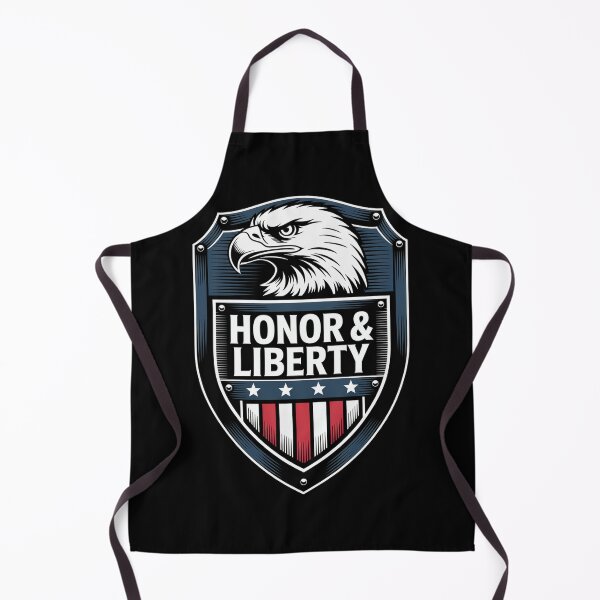 Item preview, Honor and Liberty Enclosed Patriot Eagle Shield Badge designed and sold by OldGloryForge.