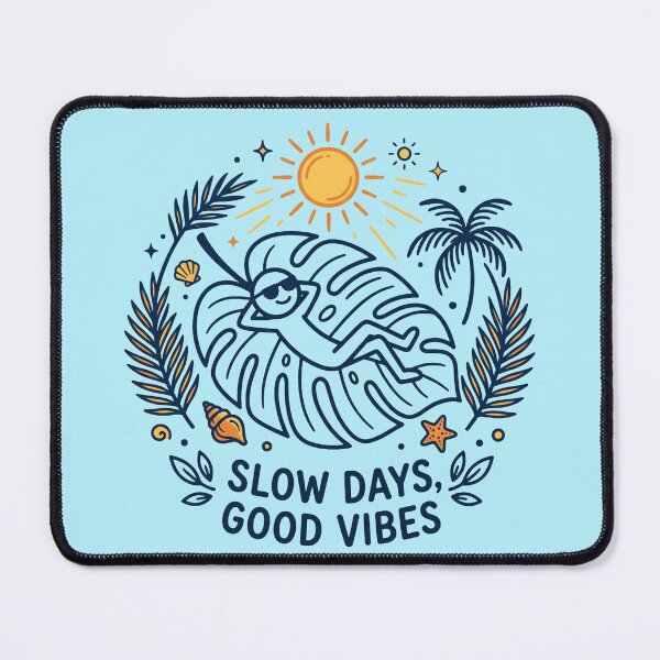 Item preview, Slow Days Good Vibes | Summer Chill Stickman Tropical Design designed and sold by Chroma Dreams .