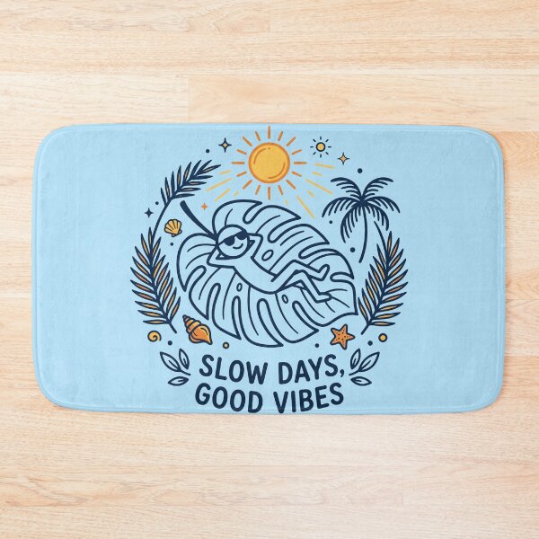 Item preview, Slow Days Good Vibes | Summer Chill Stickman Tropical Design designed and sold by Chroma Dreams .