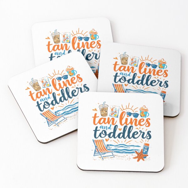 Item preview, Toddlers and Tan Lines Sticker | Funny Summer Mom Sticker | Mom Life designed and sold by CoffeeNChaosConcepts.