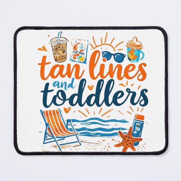 Item preview, Toddlers and Tan Lines Sticker | Funny Summer Mom Sticker | Mom Life designed and sold by CoffeeNChaosConcepts.