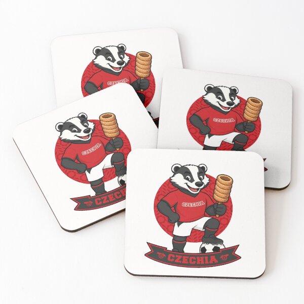Item preview, Cute Czechia Badger Soccer Mascot 2026 designed and sold by gunyuloid.