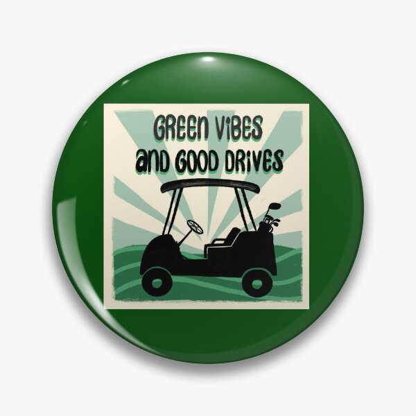 Item preview, Green Vibes and Good Drives Golf Cart  designed and sold by daphsam.