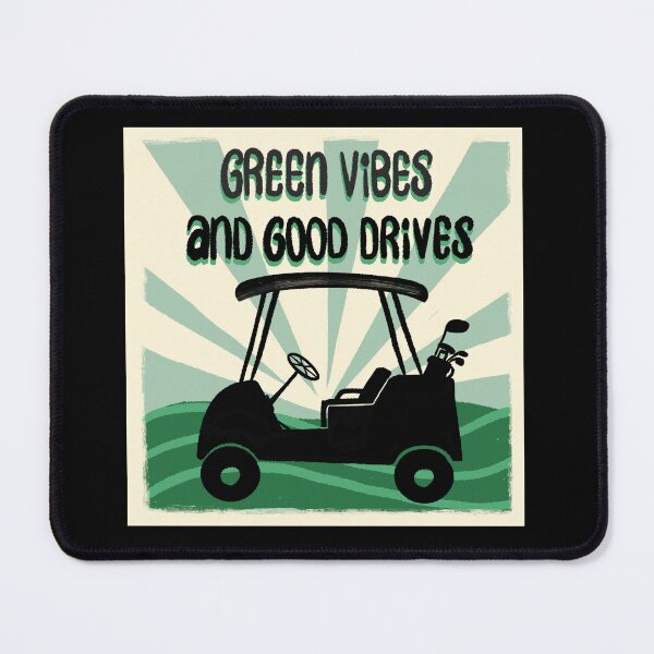 Item preview, Green Vibes and Good Drives Golf Cart designed and sold by daphsam.