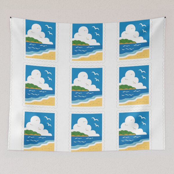 Item preview, Cute Tropical Island Shore Postage Stamp designed and sold by Anne97s.