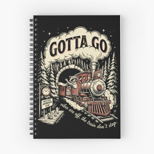Item preview, Gotta Go Vibes Are Off The Train Don't Stop – Funny Raccoon Train designed and sold by BumbleBloom7.