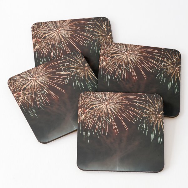 Item preview, Fireworks Burst Over Dark Sky, Long Exposure Celebration Night Display designed and sold by Nmallia.