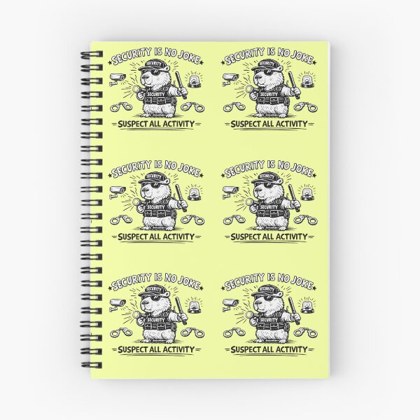 Item preview, Security Is No Joke - Funny Capybara Security Guard Cartoon designed and sold by mikemuchu.