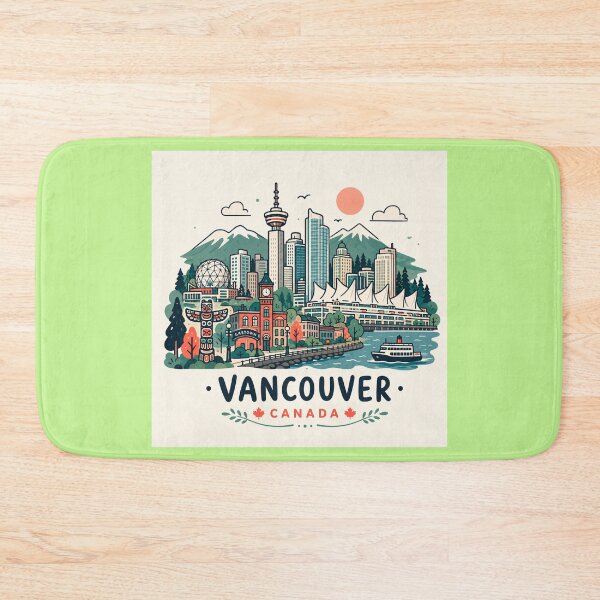 Item preview, Vancouver Canada Scenic Skyline Cute Illustration  designed and sold by PaintMeWorld.